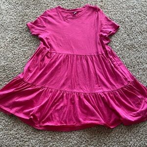 Vibrant Pink Tiered Dress